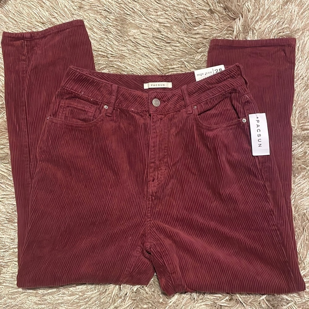 Nwt‎ Pacsun High Rise Velour Mom Jeans size 28